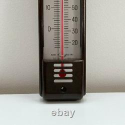 Art Deco Brown Bakelite Wall Thermometer By Negretti & Zambra London