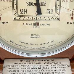 Art Deco Shop Display Aneroid Stormoguide Barometer By Short & Mason London