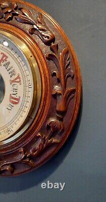Art Nouveau 14 Skeletonised Aneroid Barometer