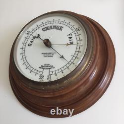 BAROMETER CHADBURN'S LTD MAHOGANY ANEROID LIVERPOOL c 1930s FINE QUALITY