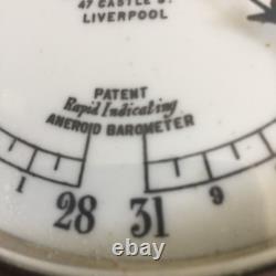 BAROMETER CHADBURN'S LTD MAHOGANY ANEROID LIVERPOOL c 1930s FINE QUALITY