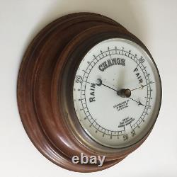 BAROMETER CHADBURN'S LTD MAHOGANY ANEROID LIVERPOOL c 1930s FINE QUALITY