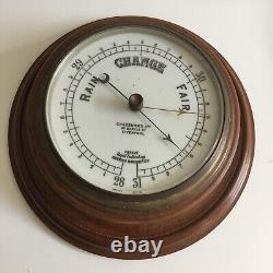 BAROMETER CHADBURN'S LTD MAHOGANY ANEROID LIVERPOOL c 1930s FINE QUALITY