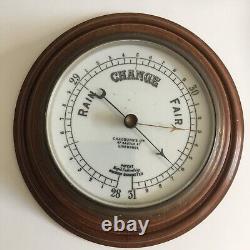 BAROMETER CHADBURN'S LTD MAHOGANY ANEROID LIVERPOOL c 1930s FINE QUALITY