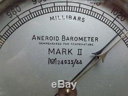 Barometer T. Wheeler Brass Working Aneroid Barometer C1930
