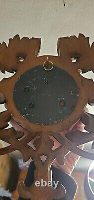 Barometer Victorian Black Forest Style Carved Aneroid Barometer