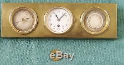 Beautiful Brass Desktop/table Thermometer-Clock-and Barometer, Ch. Hour, France
