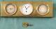 Beautiful Brass Desktop/table Thermometer-Clock-and Barometer, Ch. Hour, France