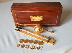 Beautiful antique Farrow & Jackson Sikes' hydrometer in original mahogany case