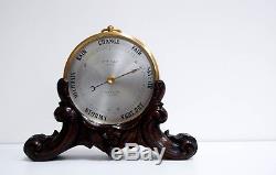 Bourdon & Richard Aneroid Barometer On Stand Retailed By Eg Wood 74 Cheapside