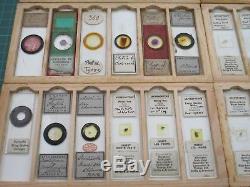 Box of 72 vintage/antique prepared Microscope Slides