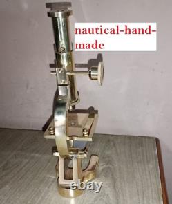Brass Microscope Student Microscope 7 Inch Collectible Gift Item