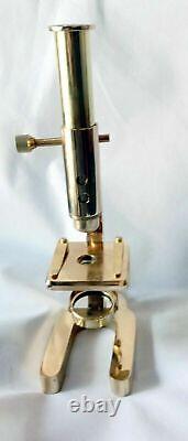 Brass Microscope Vintage Student Microscope 7 Inch Rare Monocular type