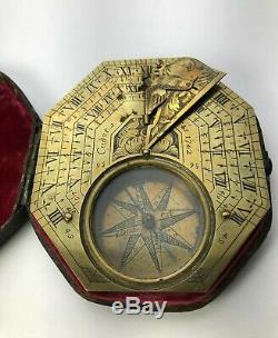 Butterfield Sundial with case by Cadot 1742
