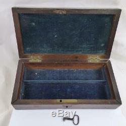 C1850 DRAWING INSTRUMENT SET early Antique mahogany BOX