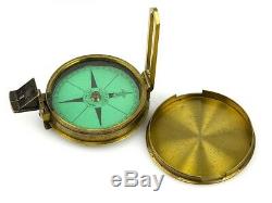 C1860 Brass Cased Prismatic Compass by Elliott Bros