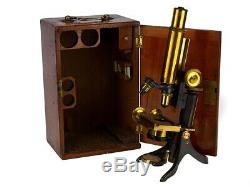 C1895 Cased Bacteriological Microscope by Swift of London