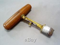 C19th Fine Antique Medical Brass & Steel Trephine Or Trepanning Tool/instrument