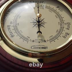 CM4202 Traditional Mahogany Wood Surround Forecaster Barometer