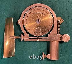 C 1855 Lacquered Brass Water Current Meter ELLIOTT BROTHERS 56 Strand London