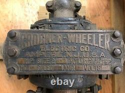 C. 1890s Antique Crocker Wheeler Electric Co. 2 Horsepower Dynamo Electric Motor
