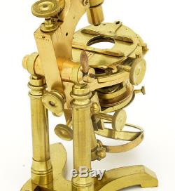 C. 19th Large Ross Zentmayer brass microscope (1885)