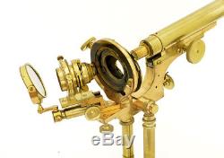 C. 19th Large Ross Zentmayer brass microscope (1885)