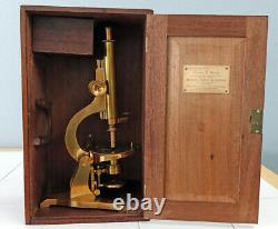 C X DALTON BOSTON OPTICAL WORKS IMPROVED TOLLES LARGE MICROSCOPE STAND B WithCASE