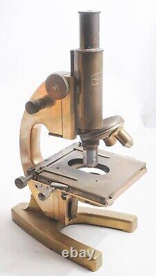 Carl Zeiss Jena Antique Brass Microscope