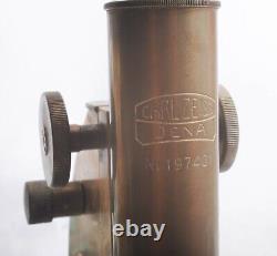 Carl Zeiss Jena Antique Brass Microscope