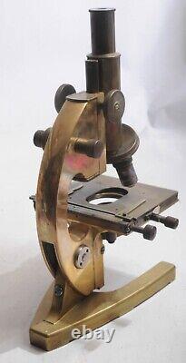 Carl Zeiss Jena Antique Brass Microscope