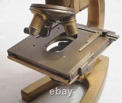 Carl Zeiss Jena Antique Brass Microscope