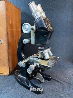 Charles Baker binocular microscope with accessories 20556 scientific apparatus