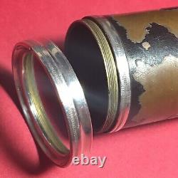 Circa 1800 Gilbert Wright Silver Plated Monocular Spyglass + Case Spares/repair
