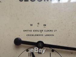 Clock Second Timer Wall Clock Bakelite 1930's War Dpt Smiths Rare