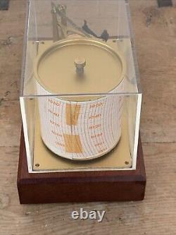 Contemporary Barograph G Lufft German Quartz Movement Perspex Cover