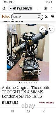 Cooke & Sons Theodolite Surveying Scope Steampunk with Box
