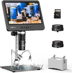 Digital LCD Microscope 10.1 Screen Soldering Coin Microscope Triple Lens 64GB