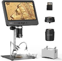 Digital LCD Microscope 10.1 Screen Soldering Coin Microscope Triple Lens 64GB