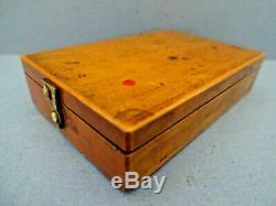ENGLISH 19thC ANTIQUE POCKET BOXWOOD DIPTYCH SUNDIAL & COMPASS