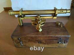 Early 19th century surveyor's side bubble level by Rochette no theodolite