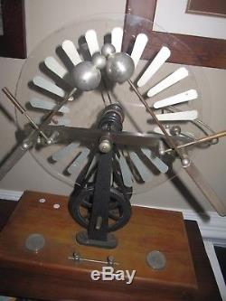 Early 20th century wimshurst pattern electricity generator by GRIFFIN & GEORGE