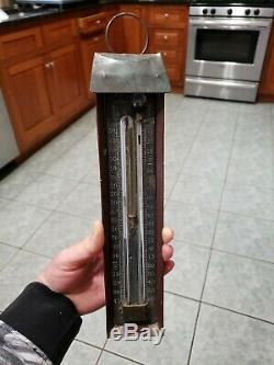 Early Antique Taylor Min Max Thermometer Copper Arts and Crafts Case Tycos
