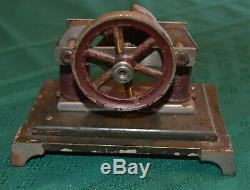Early Antique electric open coil motor model Cast Iron Base & parts