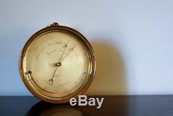 Early Lucien VIDI Brass Cased Aneroid Barometer Retailed By Ej Dent