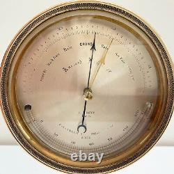 Early Victorian Lucien VIDI Aneroid Barometer By Ej Dent Of Paris
