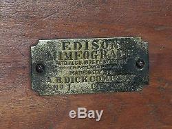 Edison Mimeograph Circa early 1900 by AB Dick Company