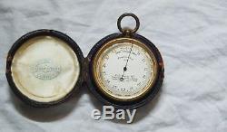 Edwardian Cased Pocket Barometer & Altimeter By Newton & Co Fleet Street London
