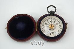 Edwardian Cased Pocket Damp Protector Or Hygrometer By Aitchison & Co Of London