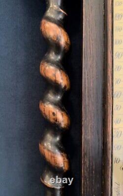 Edwardian Oak Barley Twist Barometer c. 1910